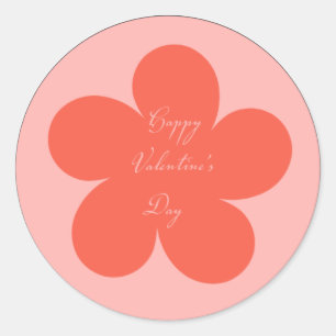 Redonda Pegatina del día de San Valentín