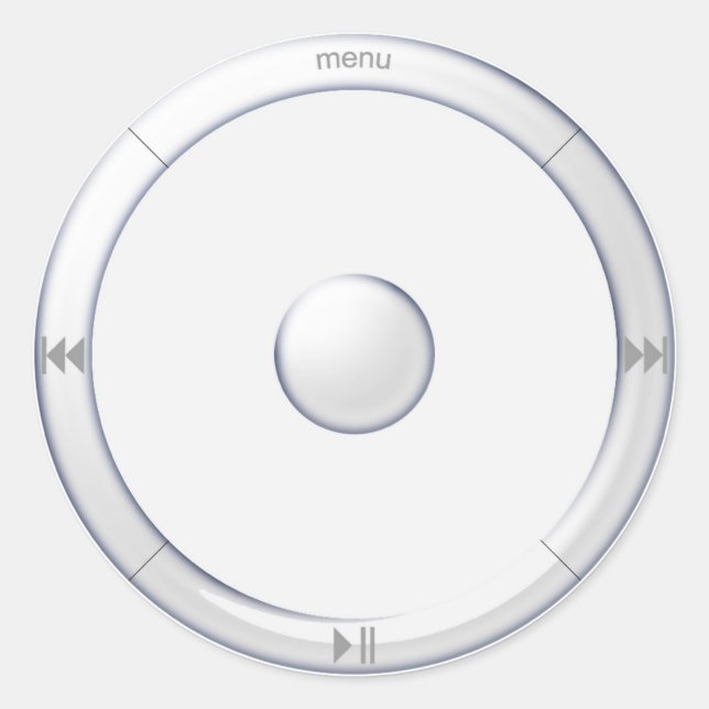 Redonda pegatina del dial de iPod (Anverso)