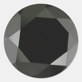 Redonda Pegatina del diamante negro