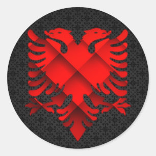 Redonda Pegatina del diseño de Albania