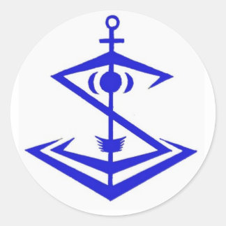 Redonda Pegatina del emblema de la sinopentología