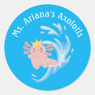 Redonda Pegatina del equipo Axolotl 1