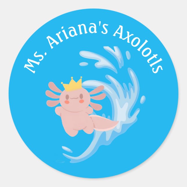 Redonda Pegatina del equipo Axolotl 1 (Anverso)