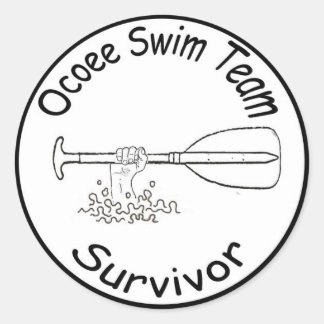 Redonda Pegatina Del Equipo De Ocoee Swim