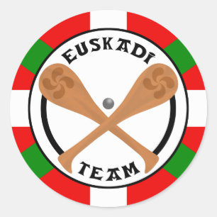 Redonda pegatina del equipo del euskadi