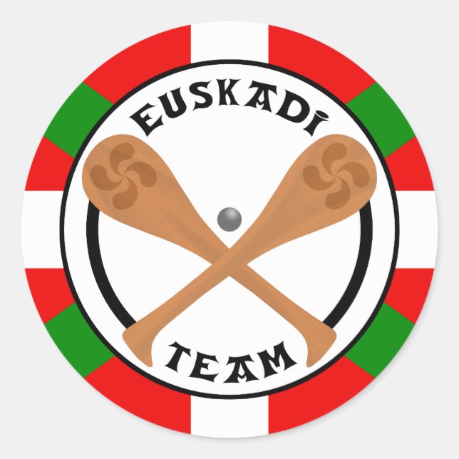 Redonda pegatina del equipo euskadi (Anverso)