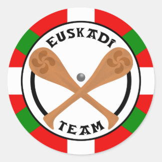 Redonda pegatina del equipo euskadi
