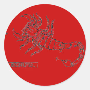 Redonda Pegatina del escorpión