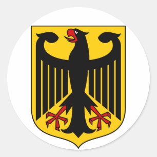 Redonda Pegatina del Escudo de Armas de Alemania