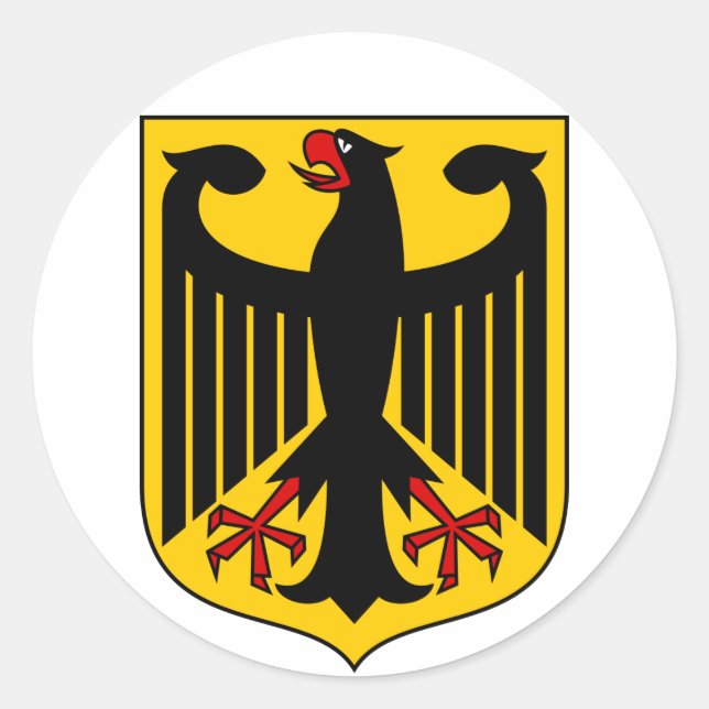 Redonda Pegatina del Escudo de Armas de Alemania (Anverso)