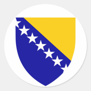 Redonda Pegatina del Escudo de Armas de Bosnia y Herzegovi