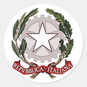 Redonda Pegatina del escudo de armas de Italia