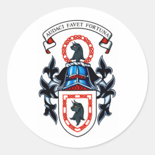 Redonda Pegatina del Escudo de Armas de Turnbull