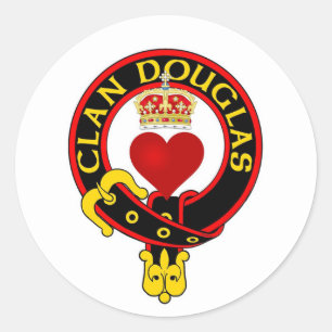 Redonda Pegatina del escudo de Douglas del clan
