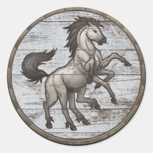 Redonda Pegatina del escudo de Viking - Sleipnir