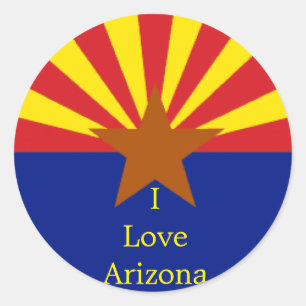 Redonda Pegatina del estado de Arizona