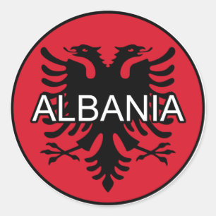 Redonda Pegatina del euro de Albania