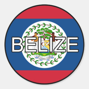 Redonda Pegatina del euro de Belice