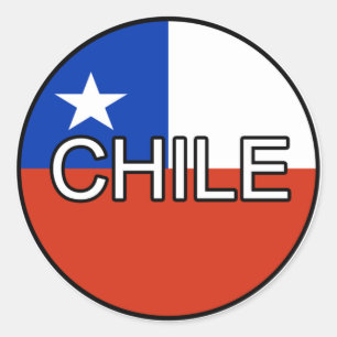 Redonda Pegatina del euro de Chile