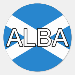 Redonda Pegatina del Euro de Escocia Alba