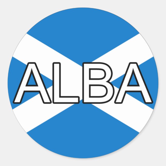 Redonda Pegatina del Euro de Escocia Alba (Anverso)