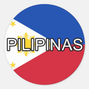 Redonda Pegatina del euro de Filipinas Pilipinas