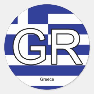 Redonda Pegatina del euro de Grecia