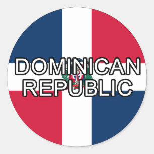 Redonda Pegatina del euro de la República Dominicana