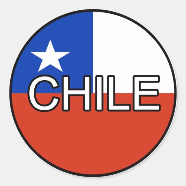Redonda Pegatina del Euro en Chile (Anverso)
