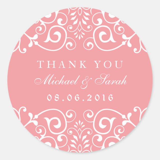 Redonda Pegatina del Favor de la Ducha Bridal De Flor De B (Anverso)