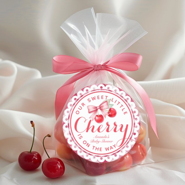 Redonda Pegatina del Favor del Baby Shower de la dulce cer (Favor Sticker)