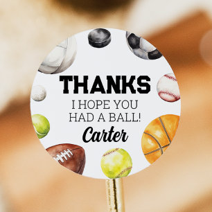 Redonda Pegatina del Favor del Deporte