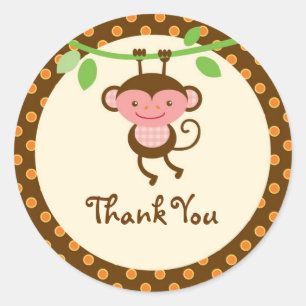 Redonda Pegatina del Favor del Safari de la Selva