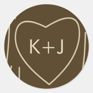 Redonda Pegatina del favorito del árbol de roble