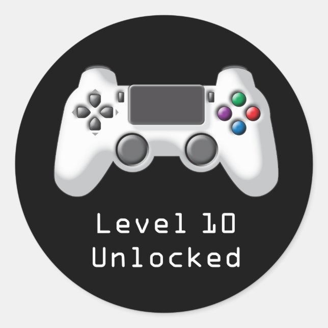 Redonda Pegatina del favorito del partido del controlador  (Anverso)