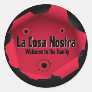 Redonda Pegatina del gángster