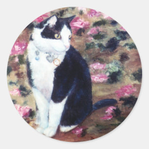 Redonda Pegatina del gato de Kaboodles