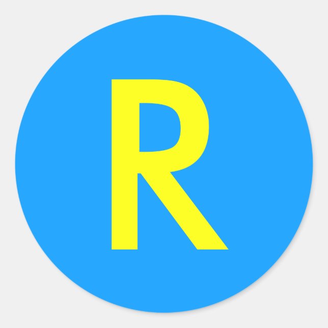 Redonda Pegatina del hombre de ejecución (Anverso)