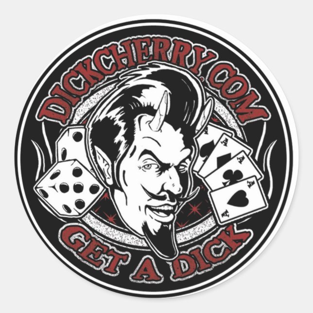 Redonda Pegatina del hombre malo (Anverso)