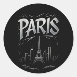 Redonda Pegatina del horizonte de París