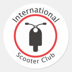Redonda Pegatina del International Scooter Club