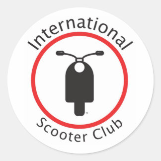 Redonda Pegatina del International Scooter Club