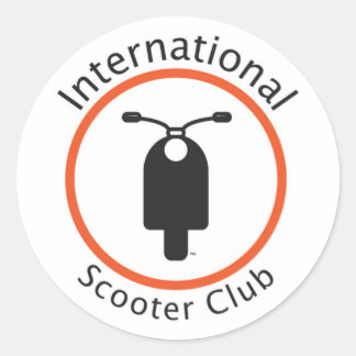Redonda Pegatina del International Scooter Club