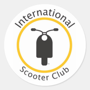 Redonda Pegatina del International Scooter Club