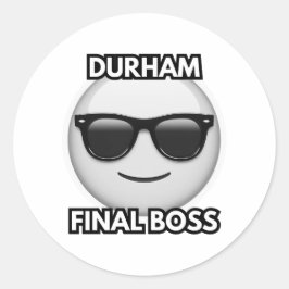 Redonda Pegatina del jefe final de Durham