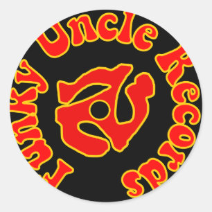 Redonda Pegatina del logo de Funky Uncle Records