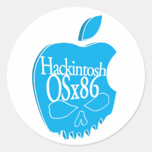 Redonda Pegatina del logotipo 3D de Hackintosh OSx86