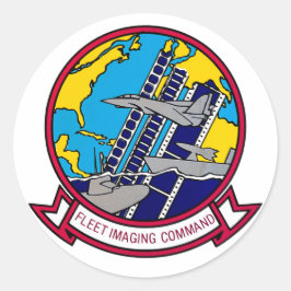 Redonda Pegatina del logotipo Atlántico del comando de ima
