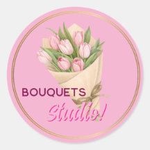 Pegatina del logotipo comercial de Bouquets