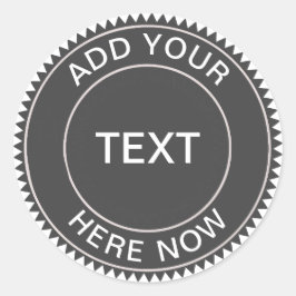 Redonda Pegatina del logotipo comercial de Guay Hipster Bl